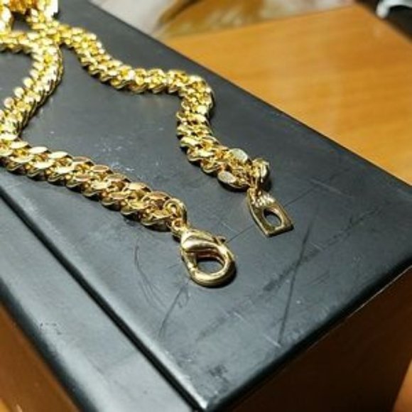 Mens "Jax" 18K REAL Gold Plated 6mm Curb Chain - Picture 5 of 8